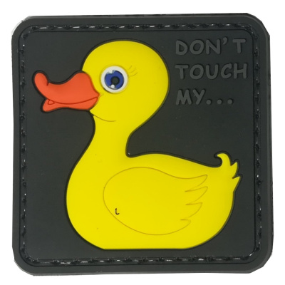 PVC nášivka Don't touch my…, žlutá, ARMED PATCHES