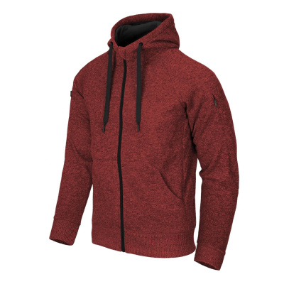 Mikina Covert Tactical Hoodie FullZip, Helikon, Červená Melange, S