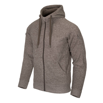 Mikina Covert Tactical Hoodie FullZip, Helikon, Hnědá Melange, L