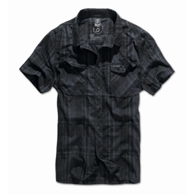 Košile Roadstar, Brandit, krátký rukáv, černo-modrá, 5XL