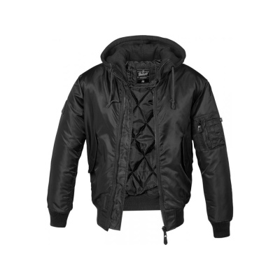 Pánská zimní bunda MA1 Sweat Hooded, Brandit, Černá, XL