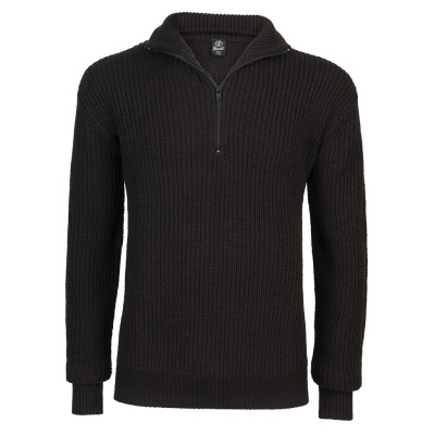 Pánský svetr Marine Pullover Troyer, Brandit, černý, M