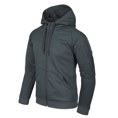 Mikina Urban Tactical Hoodie FullZip, Helikon, Šedá, L