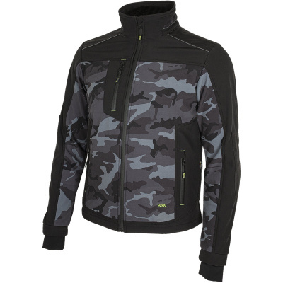 Softshellová bunda Camos, Promacher, černá/šedá, XL