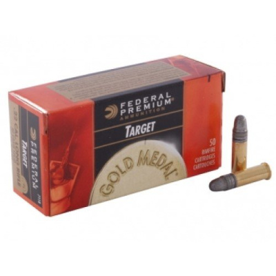 Malorážkové náboje 22 LR Premium Gold Medal LRN, 40 gr, 50 ks, Federal