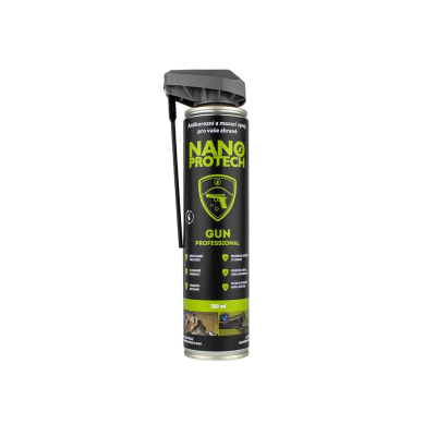 Čistící, mazací a antikorozní sprej Nanoprotech Gun, GNP, 300 ml