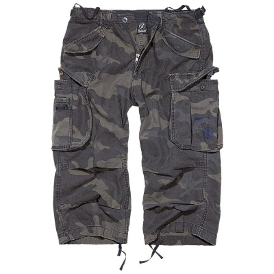 Tříčtvrteční kalhoty Brandit Industry Vintage, darkcamo, 2XL