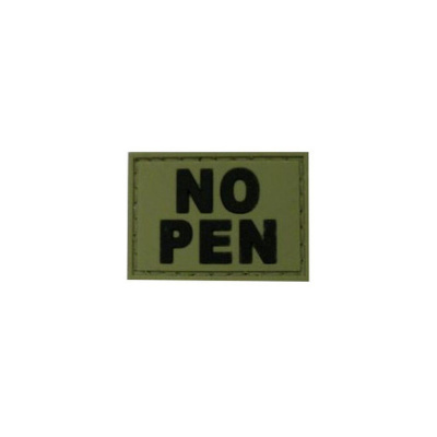 PVC nášivka NO PEN, zelená
