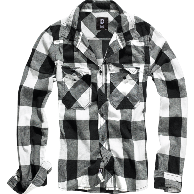 Pánská košile Check Shirt, Brandit, bílo-černá, XL