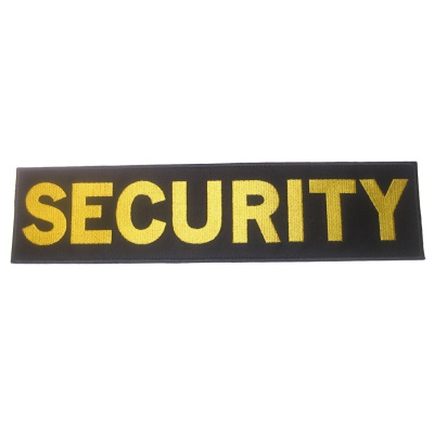 Velká nášivka Security na záda, se suchým zipem