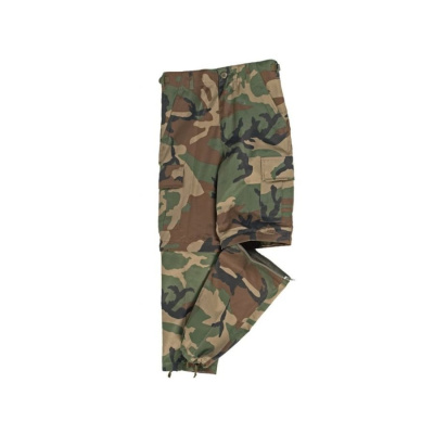 Dětské kalhoty US Zip Off, Mil-Tec, US woodland, 8 let, S