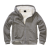 Mikina Sweatjacket Teddylining, Brandit, Dark Grey Melange, 3XL