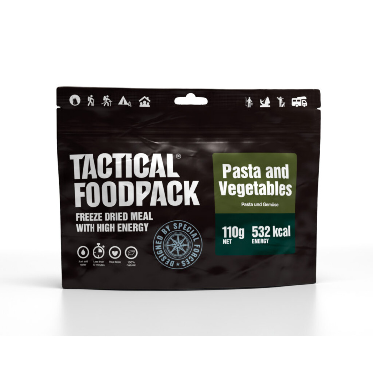 Dehydrované jídlo - těstoviny se zeleninou, Tactical Foodpack