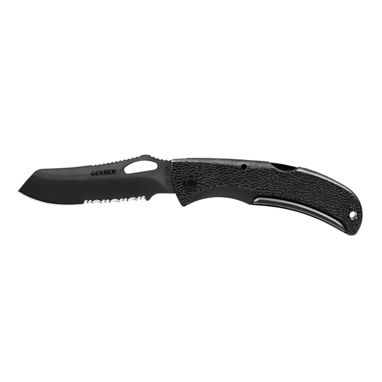 Zavírací nůž Gerber E-Z Out DPSF, ComboEdge - E-Z Out DPSF, Black FRN Handle, Black Blade, ComboEdge