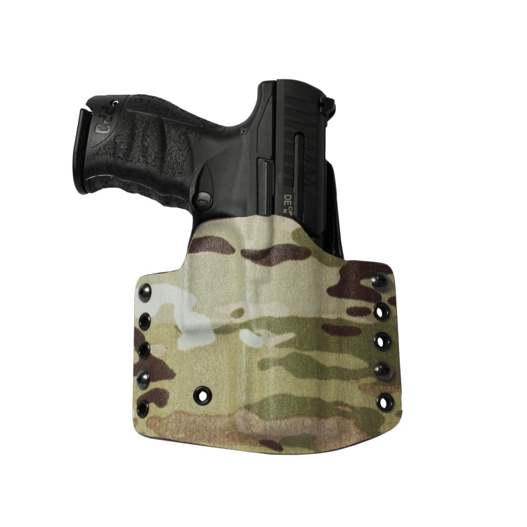 Kydex pouzdro pro Walther PPQ M2 4″, pravé, poloviční sweatguard, MultiCam, RH Holsters