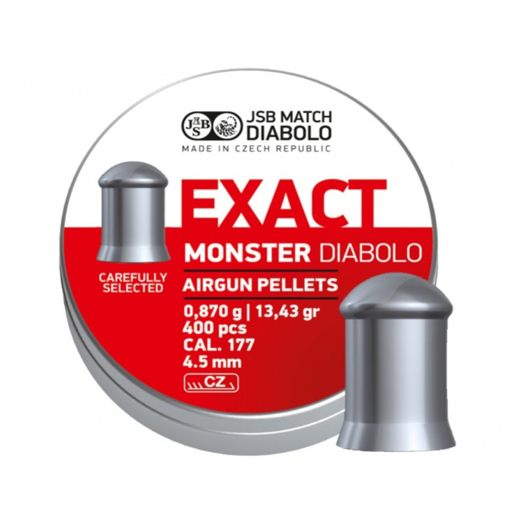 Diabolo JSB Exact Monster 4,52 mm (.177), 400 ks - Diabolo JSB Exact Monster 4,52