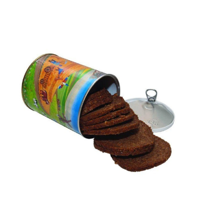 Trvanlivý celozrnný žitný chléb v plechovce, 500 g, Arpol - Trvanlivý celozrnný žitný chléb v plechovce, 500g