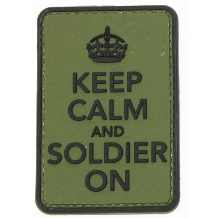 PVC nášivka Keep Calm and Soldier on