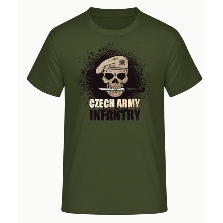 Pánské triko Czech Army Infantry, Forces Design, zelené