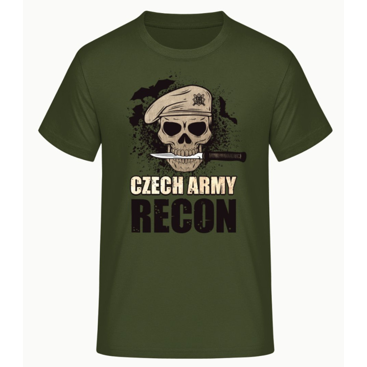 Pánské triko Czech Army Recon, Forces Design, zelené