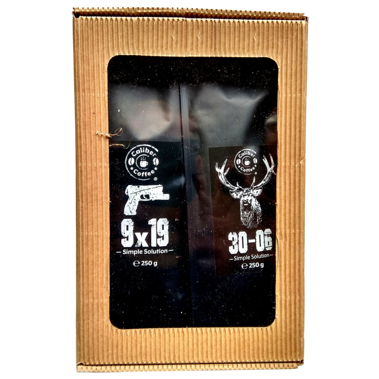Dárkové balení kávy CALIBER COFFEE® 9 mm a 30-06 250g