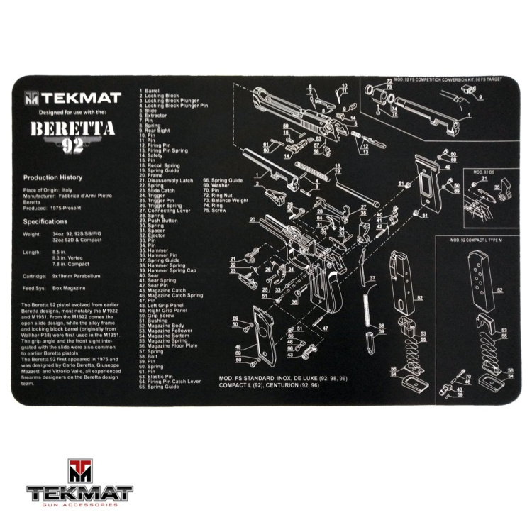 Podložka TekMat s motivem Beretta 92