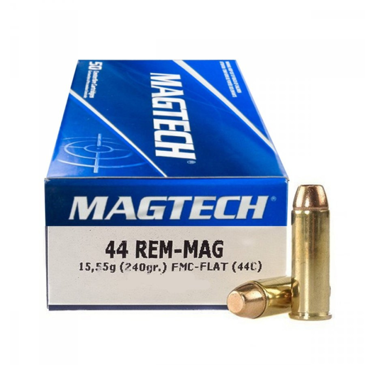 Revolverové náboje 44 Rem. Mag. FMJ Flat, 240 gr, 50 ks, Magtech