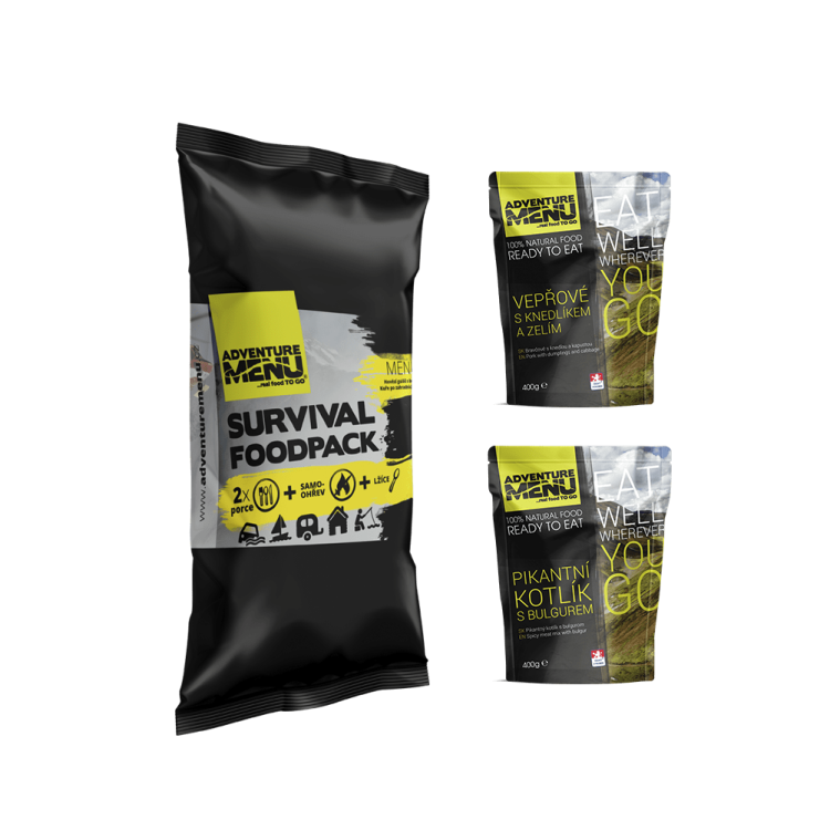 Survival Food Pack II - pikantní kotlík + vepřové s knedlíkem, Adventure Menu - Survival Food Pack II - pikantní kotlík + vepřové s knedlíkem, Adventure Menu