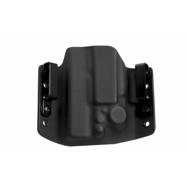 Opaskové kydex pouzdro pro Glock19 s Vir C5L, pravé, bez sweatguardu, černé, RH Holsters