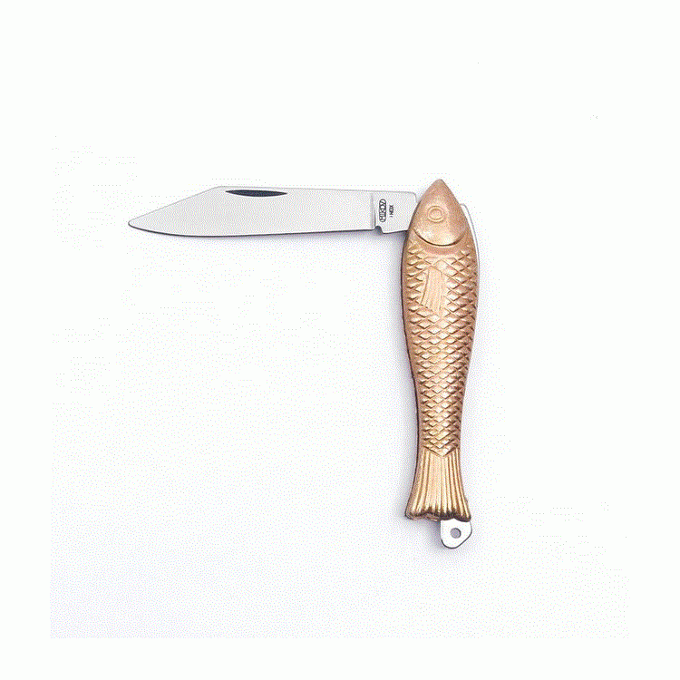 Nůž Rybička, zlatý zinek, Mikov