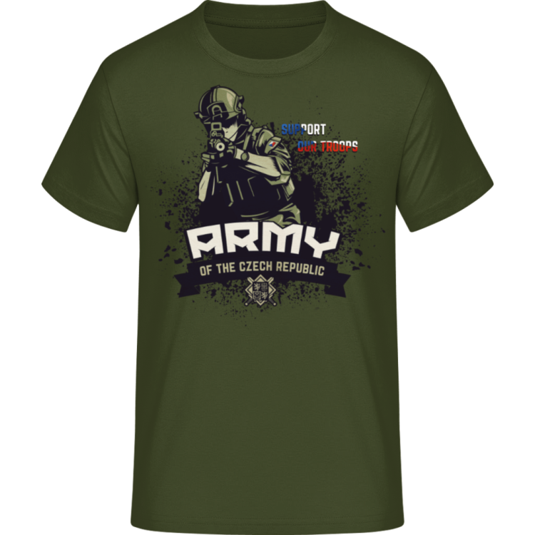 Pánské triko Armáda - Support Our Troops, khaki, Forces Design