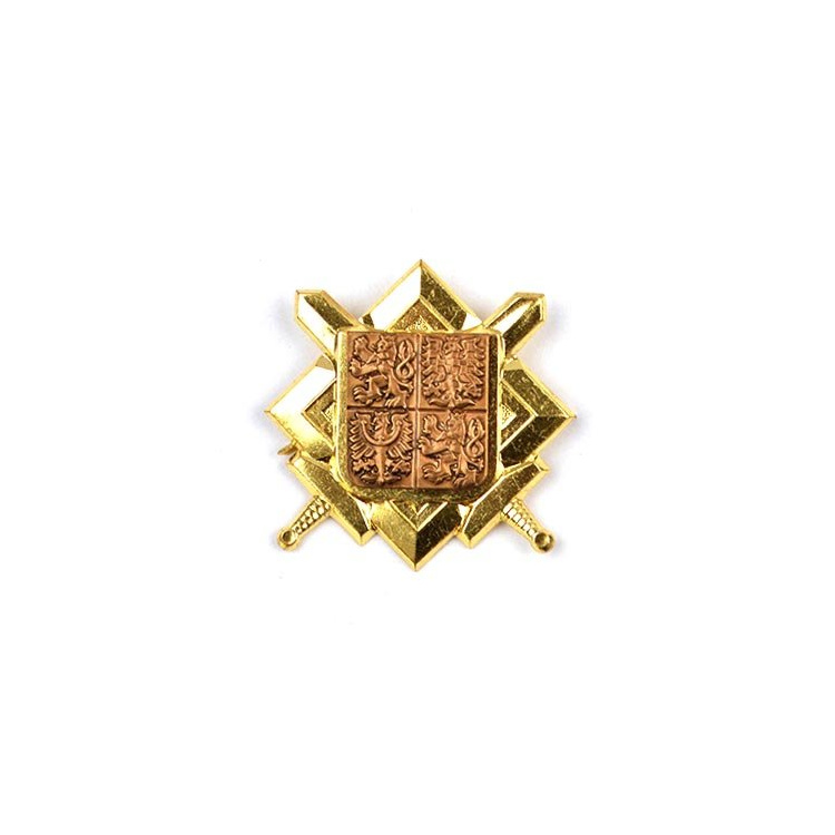 Odznak AČR - znak + meče, zlatý