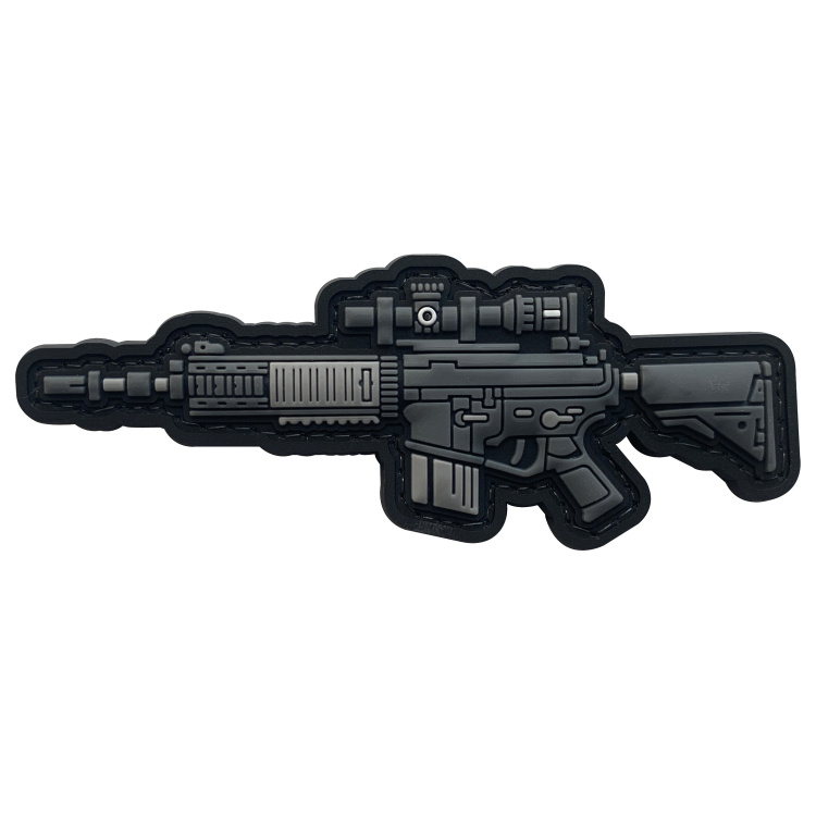3D PVC velcro nášivka s motivem zbraně AR-10