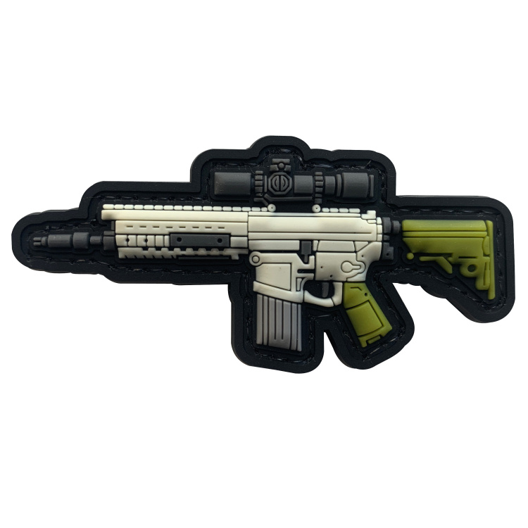 3D PVC velcro nášivka s motivem zbraně AR-15