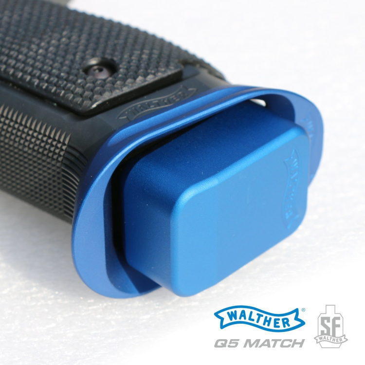 Rozšíření zásobníkové šachty Walther Q5 Match Steel Frame, modré