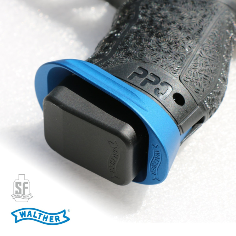 Rozšíření zásobníkové šachty Walther Q5 Match Steel Frame, modré