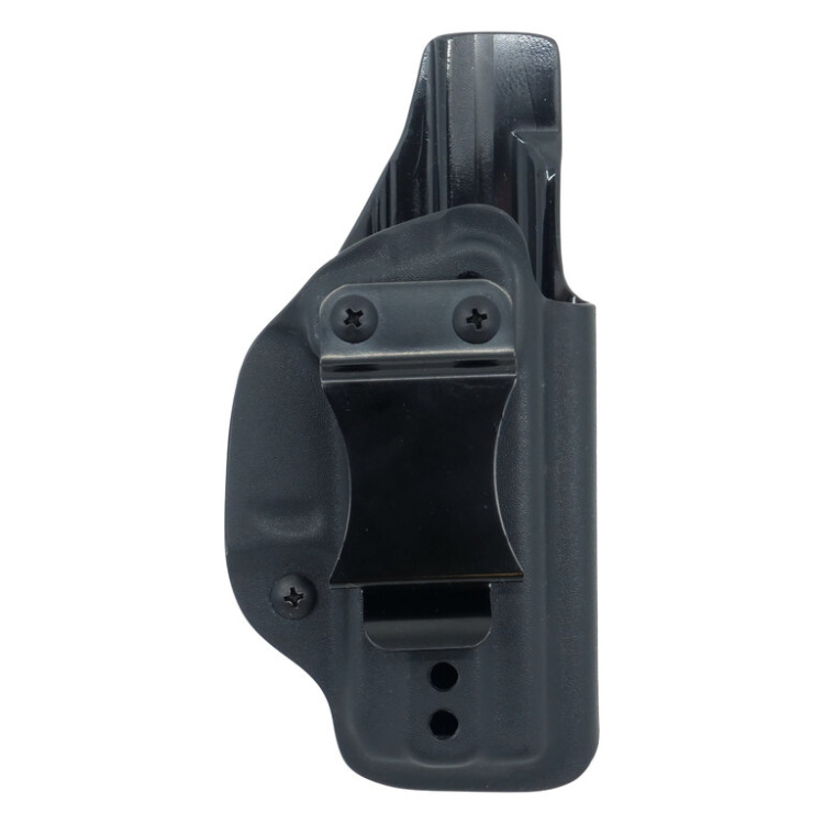 Kydex pouzdro Glock 43X rail, vnitřní, pravé, pol. swtg., černé, průvlek 40 mm, RH Holsters