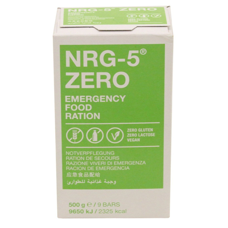 Nouzová energetická dávka - Emergency ration NRG-5 ZERO, 500 g, 9 tyčinek, MFH