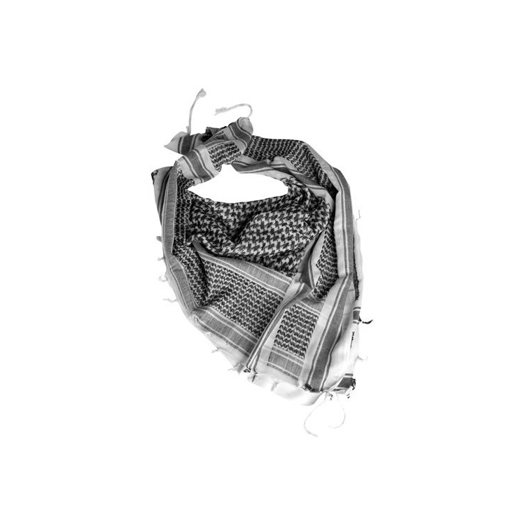 Šátek Shemagh, 110 x 110 cm, Mil-Tec, černobílý