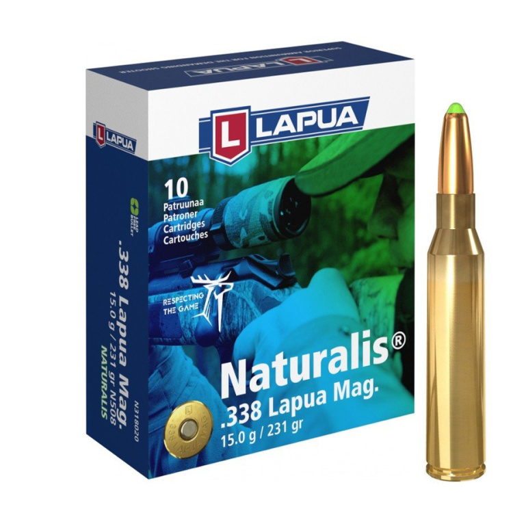 Puškové náboje 338 Lapua Mag. Naturalis, 231 gr, 10 ks, Lapua
