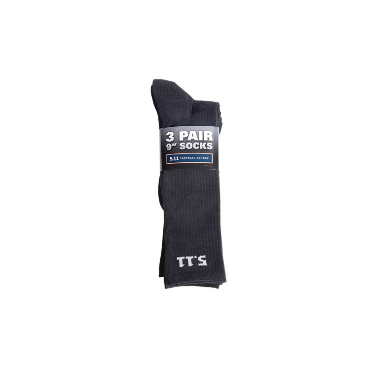 3-Pack ponožek 9&#039;&#039;, Černé, L, 5.11