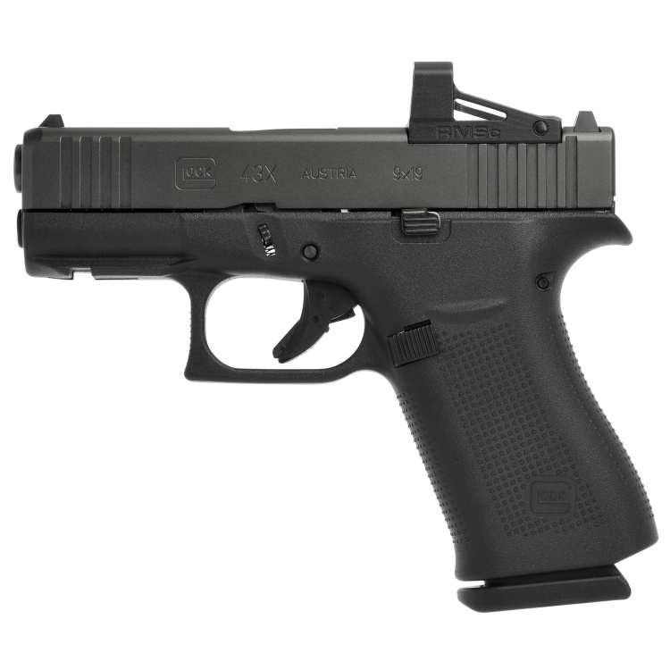Pistole Glock 43X MOS, 9 mm Luger, kolimátor RMSc Shield Optic
