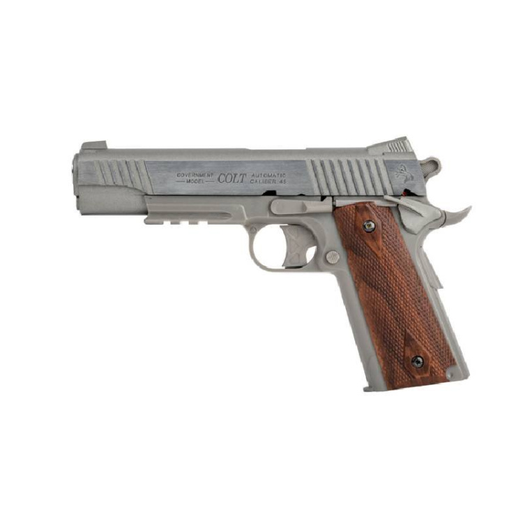 Airsoftová pistole Colt 1911 Rail Gun S NB, plynová CO2, Cyber Gun