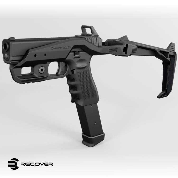 Konverze Recover pro pistole Glock, základní, černá, Recover Tactical