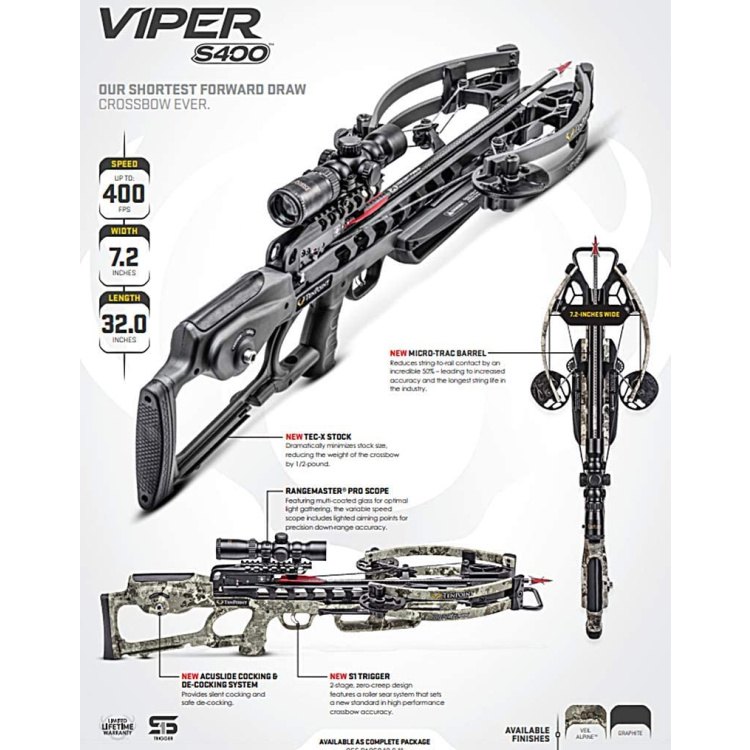 Kuš Viper S400 Graphite Set (Rangemaster, Acuslide), Tenpoint