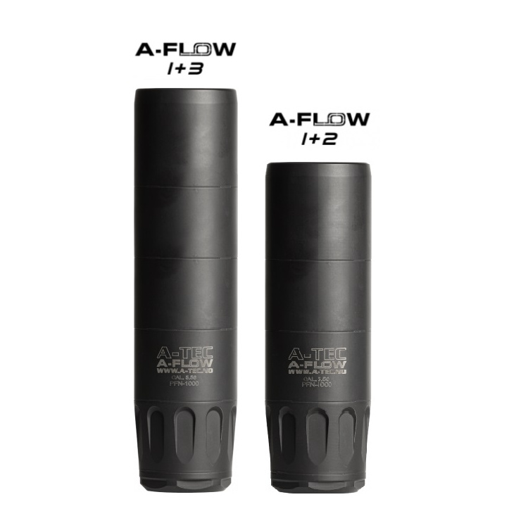 Modulový tlumič A-FLOW 3+1, na tlumič výšlehu A-FLOW, pro ráže .30 (7,62 mm), A-TEC