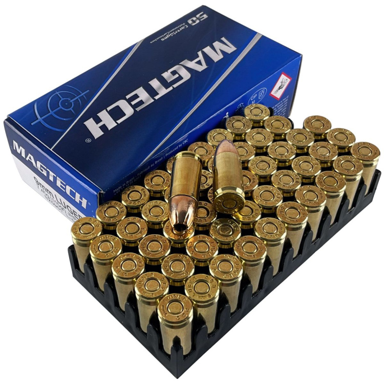 Pistolové náboje 9 mm Luger JHP, 115 gr, 50 ks, Magtech