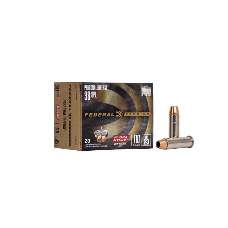 Revolverové náboje 38 Special JHP Hydra Shok Premium Personal Defence, 110 gr, 20 ks, Federal