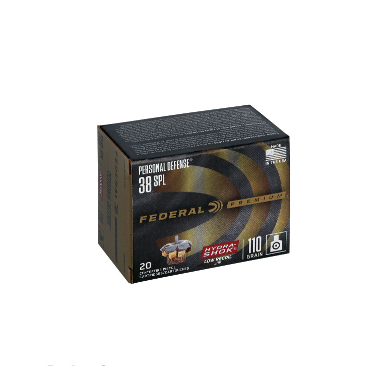 Revolverové náboje 38 Special JHP Hydra Shok Premium Personal Defence, 110 gr, 20 ks, Federal