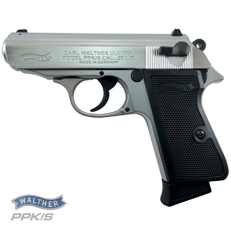 Pistole Walther PPK/S, 22 LR, nikl